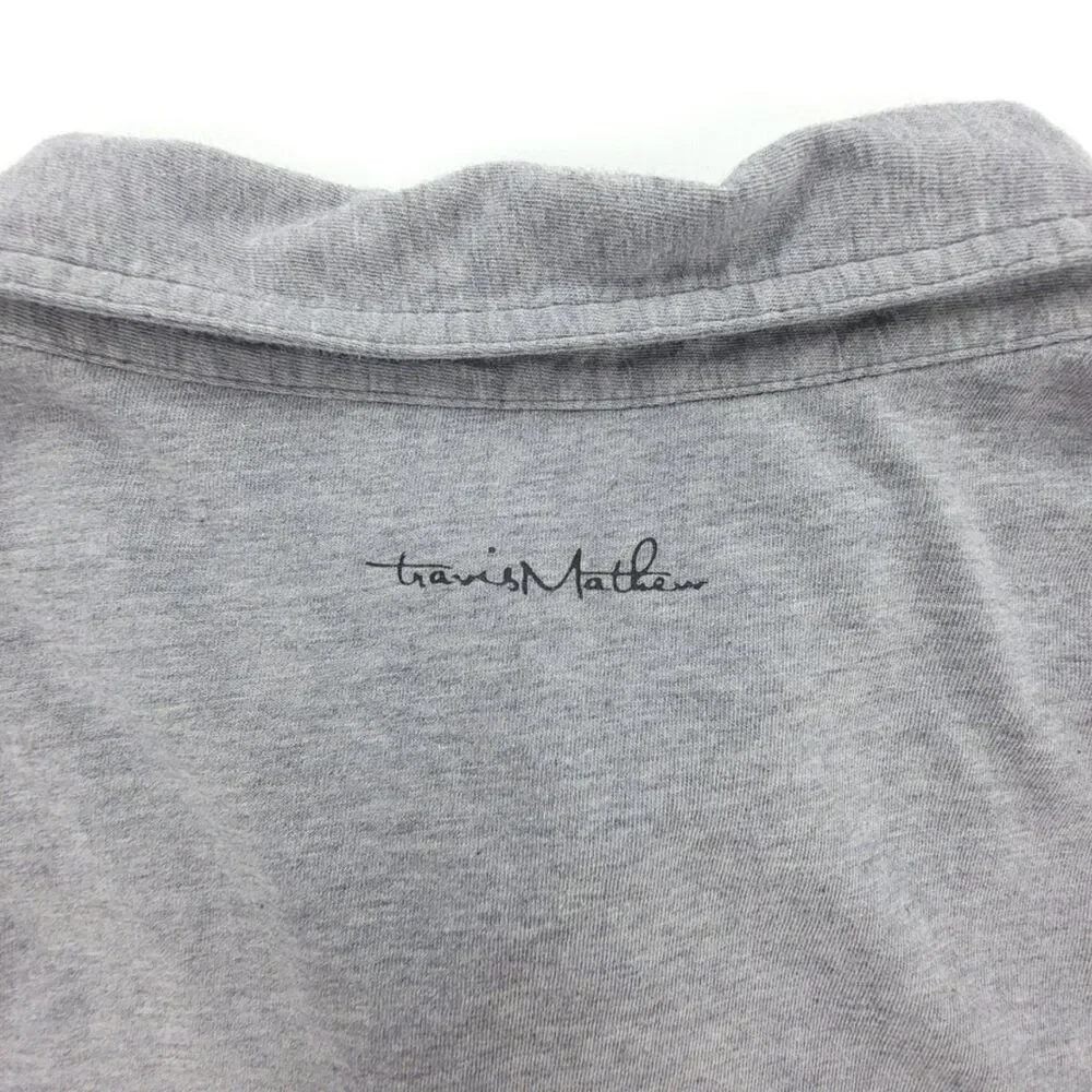 TRAVIS MATHEW Ombre Golf Polo Short Sleeve Casual Shirt Black Gray Athleisure XL - Picture 8 of 10